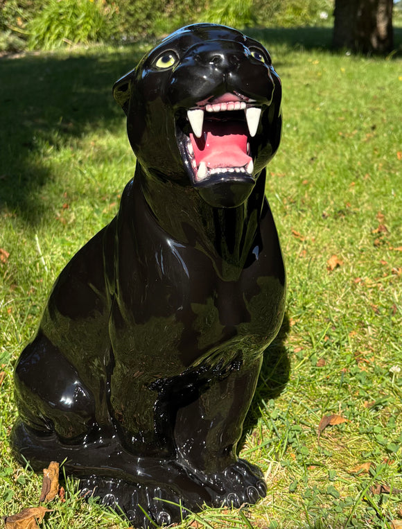 Panter - porcelænsfigur 45 cm set fra en anden vinkel