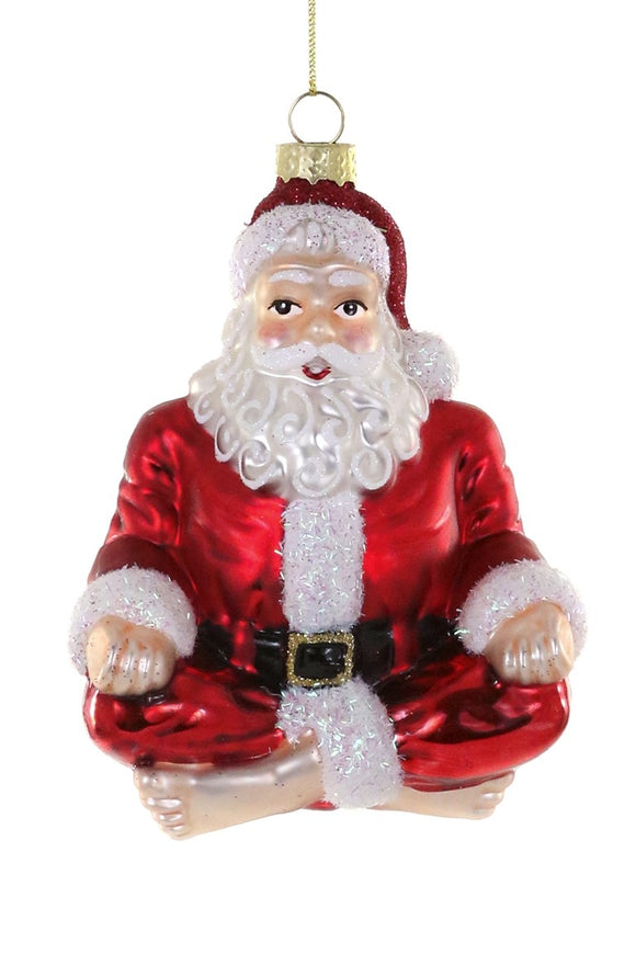 Yoga julemand ornament i glas fra Cody Foster