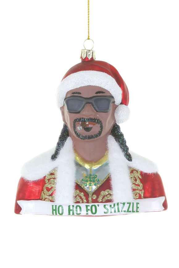 Snoop Dogg 'Ho Ho Fo' Shizzle' ornament i glas fra Cody Foster