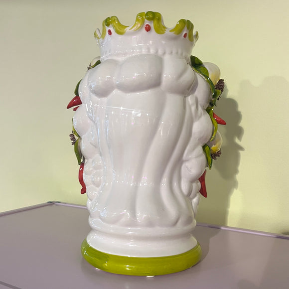 Testa Di Moro vase - Chili hvidløg Kvinde 30 cm set fra en anden vinkel