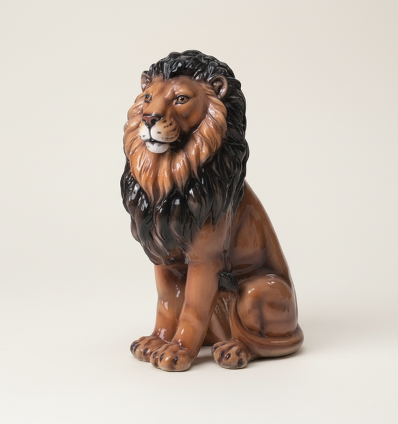 Stor Løve - Porcelænsfigur 86 cm