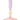Glas lysestage i pink/gul/lilla