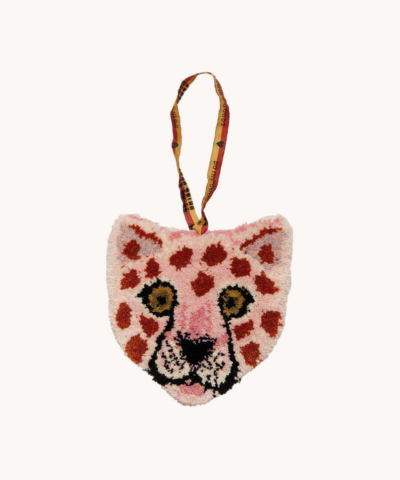 Lille pink leopard tæppe - gifthanger fra Doing Goods