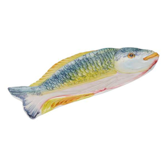 Fiskefad i blå/gul fra Caja company - dekorativ skål