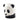 Panda lille vase - blyantholder set fra en anden vinkel