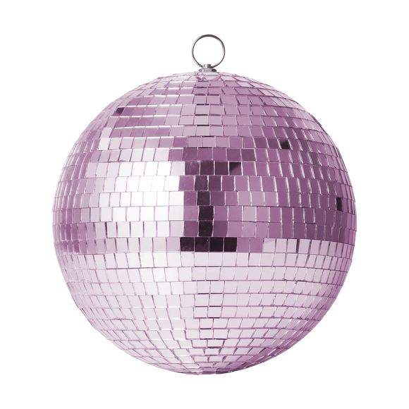 Stor Rund Discokugle - Pink fra Rice - festlig diskokugle