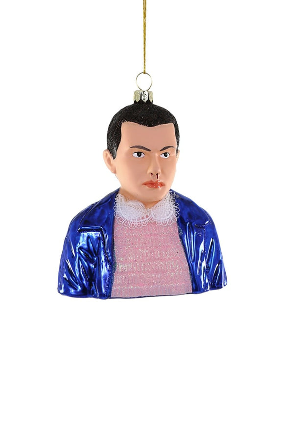 Eleven fra Stranger Things ornament i glas fra Cody Foster
