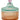 Bonbonniere m/striber, orange/lys mint