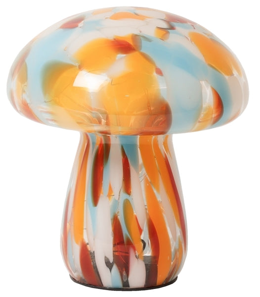 AU MAISON svampelampe rød/hvid/mint glas - 17xø15 cm fra EJA