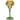 Gul blomster lysestage i glas