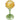 Gul blomster lysestage i glas