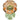 Orange blomster glas lysestage