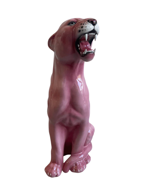 Stor Pink Panter - porcelænsfigur 83 cm set fra en anden vinkel