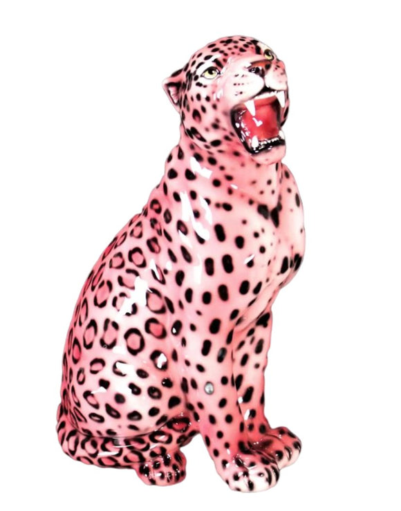 Pink leopard - porcelænsfigur 62 cm